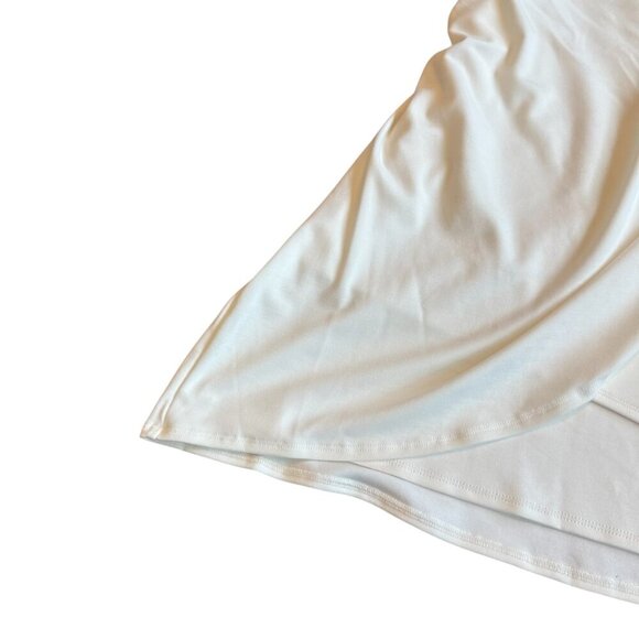 Wilfred Aritzia New Saturn Mini Dress Sleeveless Light Birch Cream Wrap XL NWT - Picture 6 of 11